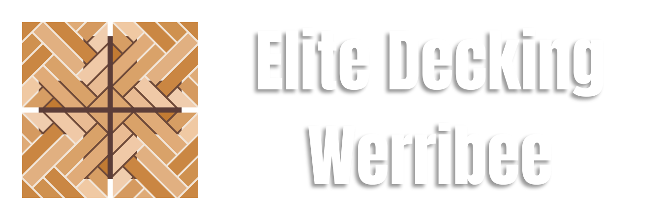 Rectangular logo for Elite Decking Werribee